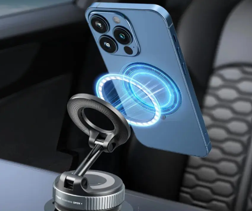 Soporte Magnético para Celular 360° – Ajuste Seguro, Giro Completo y Compatible con iPhone y Android